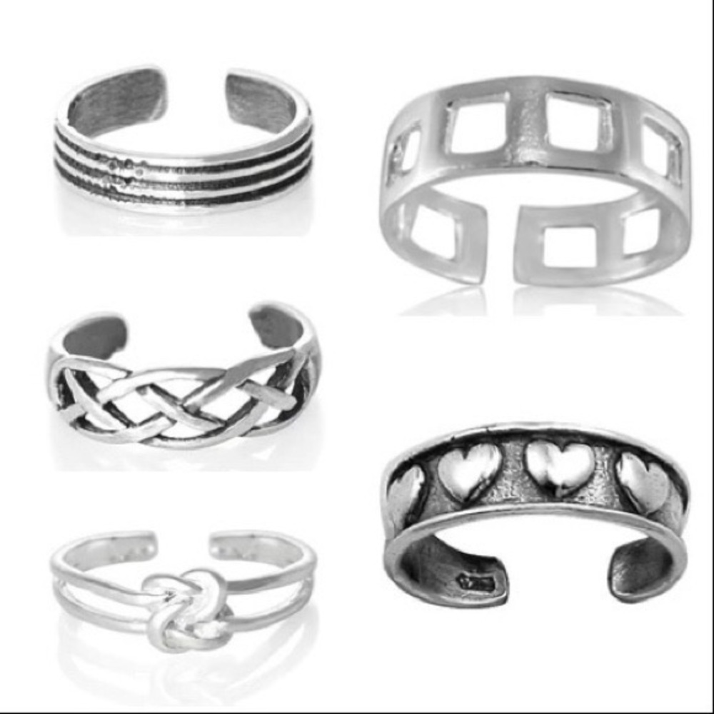 Sterling Silver Toe Ring, choose from 5 designs